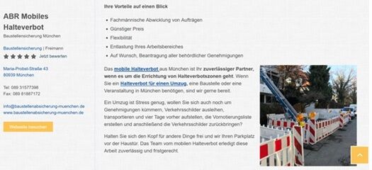 Verkehrssicherung und Baustellenabsicherung in München